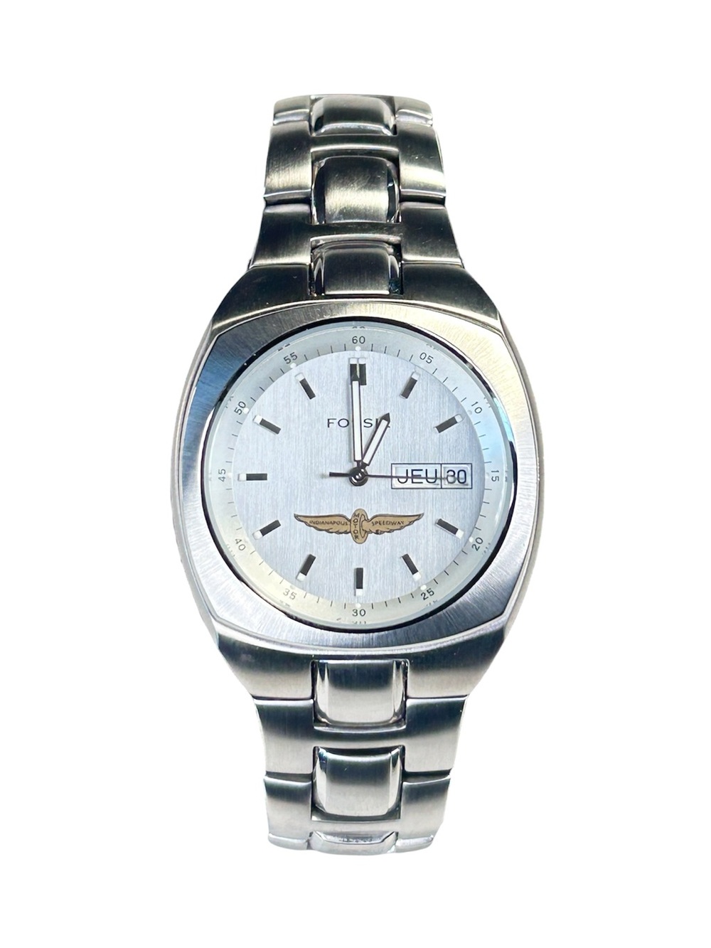 Fossil PR-5234 Vintage Stainless Steel Indy 500 Promotional Watch NWOT